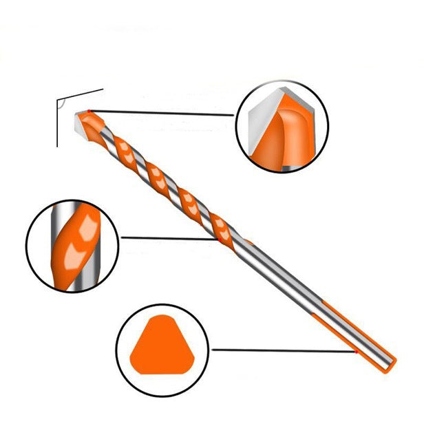 Kit de forets Bawang multifonction – pour carreaux, verre et béton, forets en alliage céramique croix et triangle