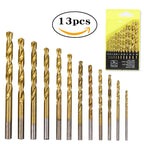 Coffret de forets hélicoïdaux revêtus de titane – outil de perçage