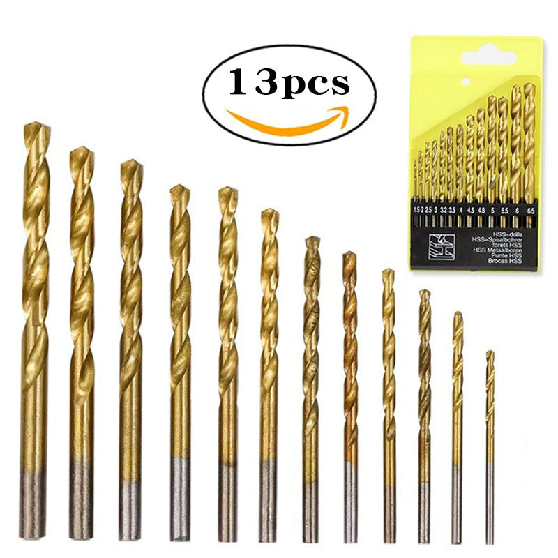 Coffret de forets hélicoïdaux revêtus de titane – outil de perçage