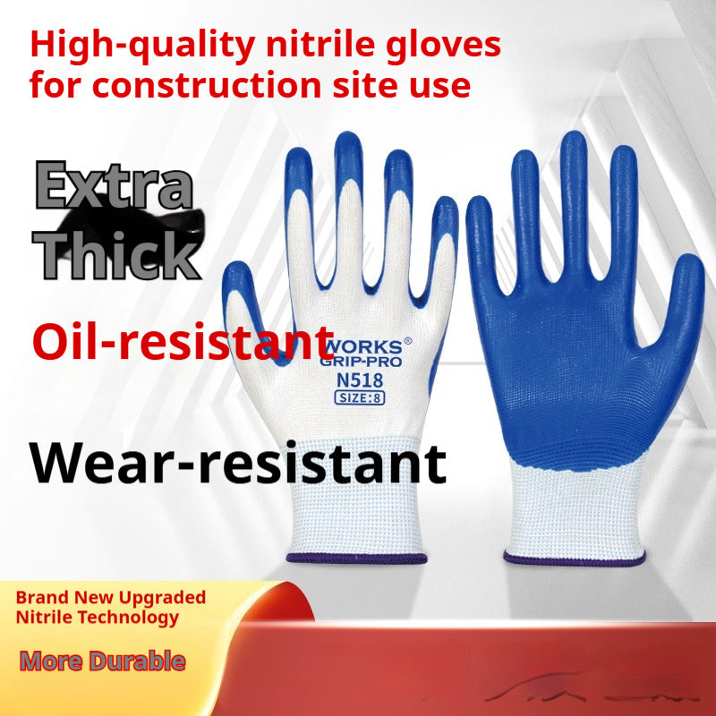 Gants de protection en nitrile – antidérapants, résistants, compatibles écran tactile