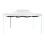 Tonnelle de jardin pliante, disponible en plusieurs modèles - 2,9 x 4,25 mètres - blanche - pavillon - 2
