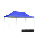 Pavillon de jardin pliable, plusieurs modèles - 3 x 6 mètres - bleu - pavillon + sac de transport - 1