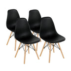 4 chaises modernes pour la salle à manger, en 4 coloris - noir - 0