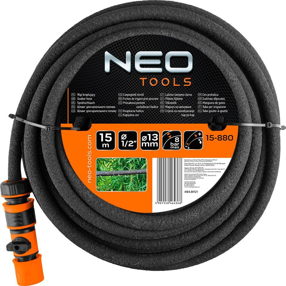 GTX Neo 15-880 Tuyau goutte-à-goutte, 15 m, 1/2", 8 bar, Débit d'eau réglable (15-880)