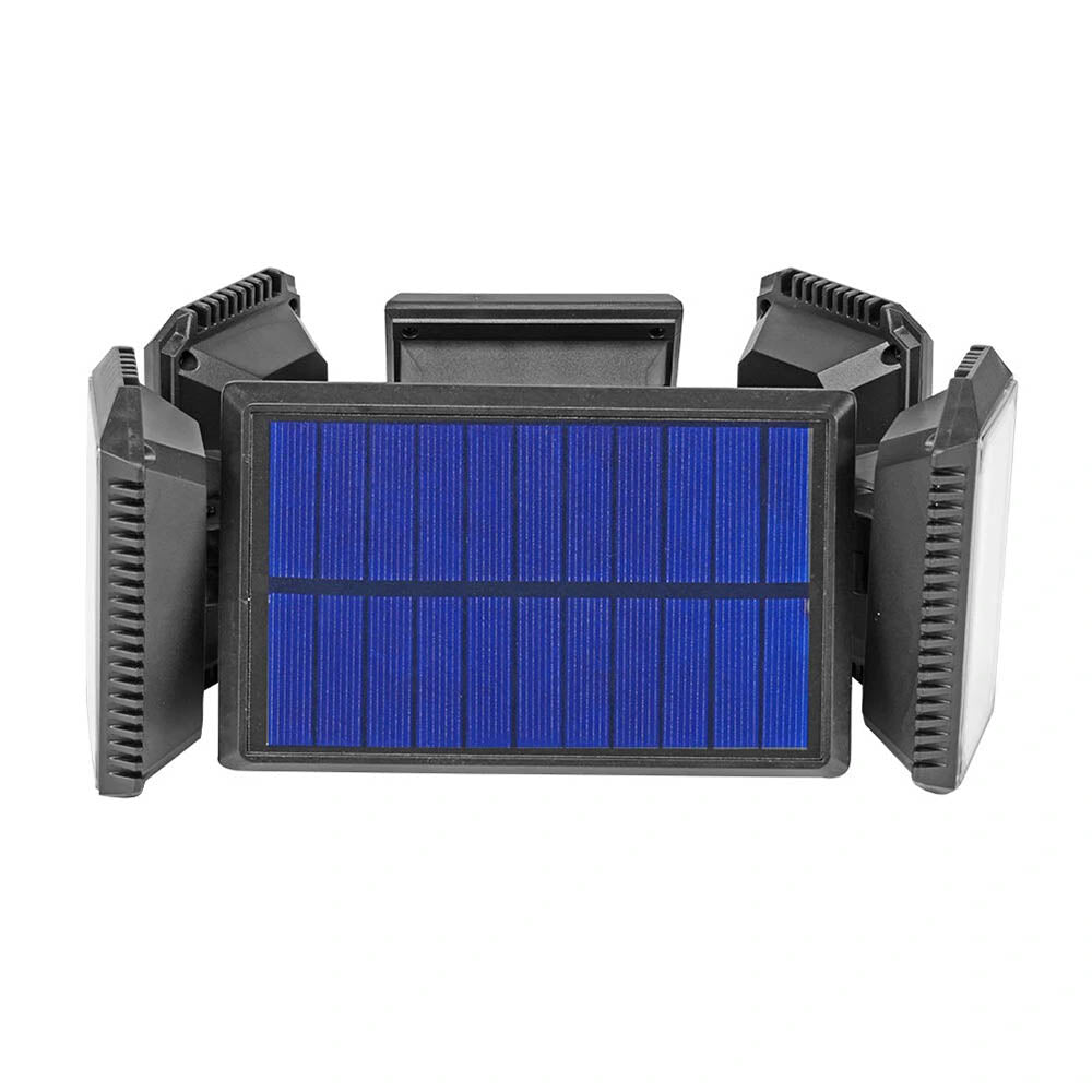 Lampe solaire orientable à 5 panneaux, 300 LEDs