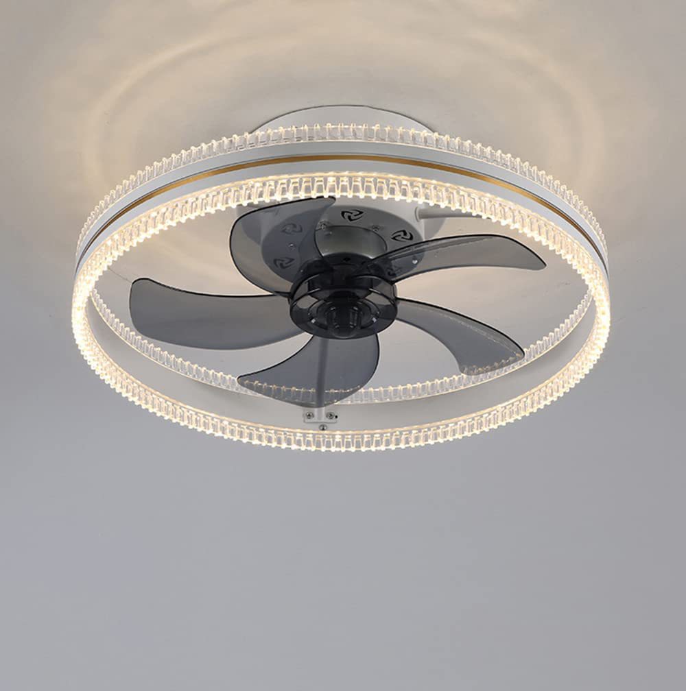 Ventilateur de plafond domestique avec éclairage intégré et pales invisibles