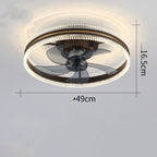 Ventilateur de plafond domestique avec éclairage intégré et pales invisibles