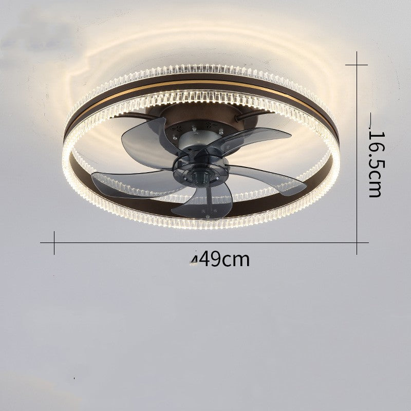 Ventilateur de plafond domestique avec éclairage intégré et pales invisibles
