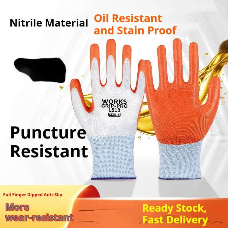 Gants de protection en nitrile – antidérapants, résistants, compatibles écran tactile