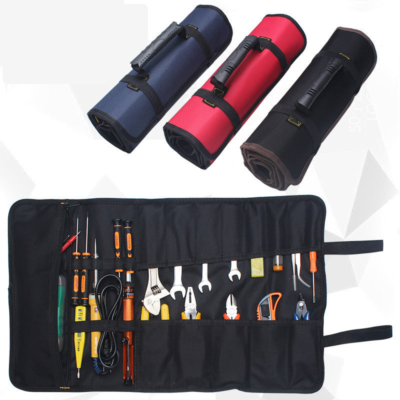 Sac d’électricien renforcé avec rangement multifonction et enrouleur
