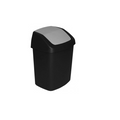 POUBELLE 25 L NOIR-ARGENT CURVER (229392)