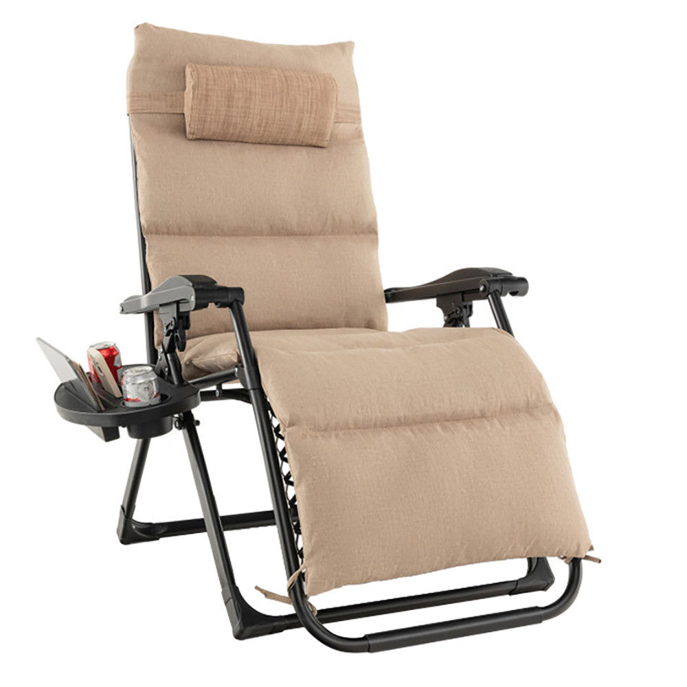 Chaise rembourrée zéro gravité, plusieurs coloris - beige - 0