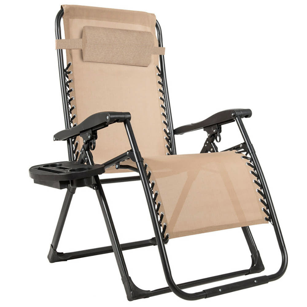 Chaise rembourrée zéro gravité, plusieurs couleurs - beige-1