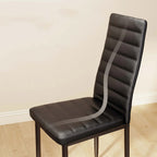 Ensemble repas chaises 2 places avec table en verre