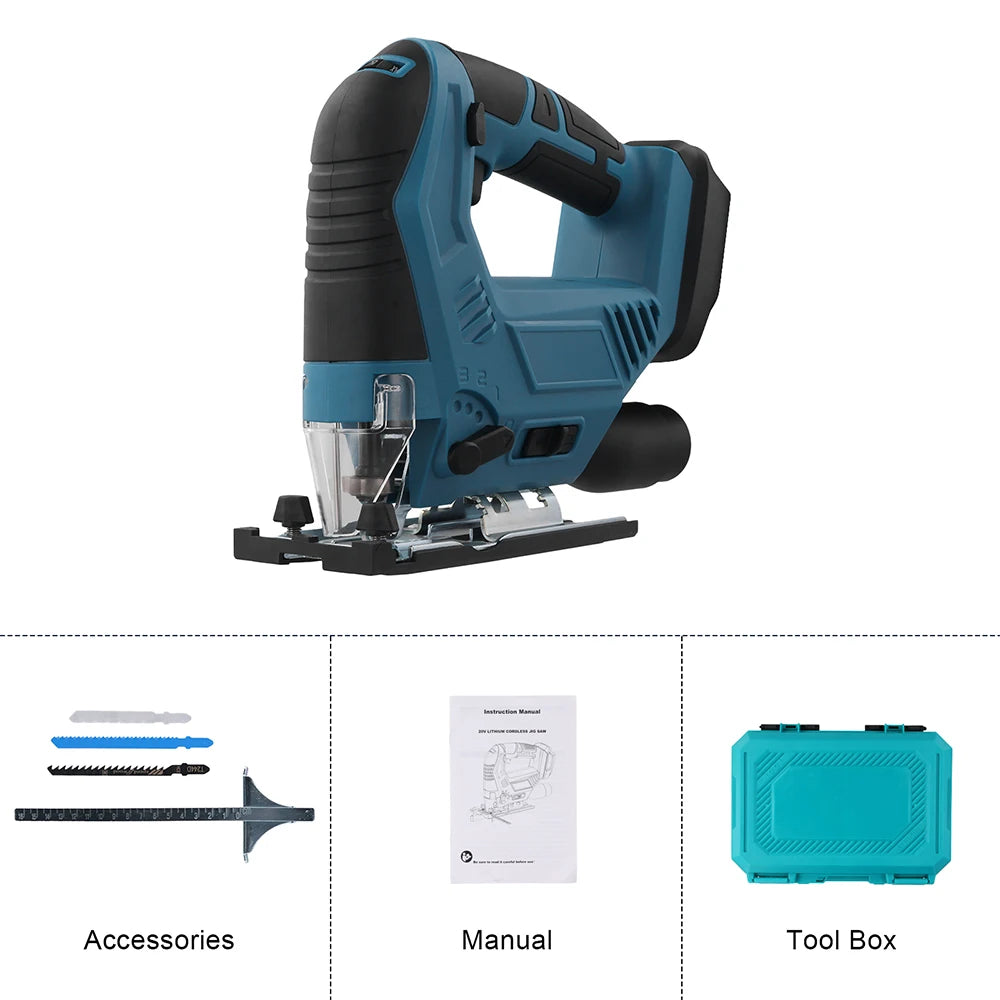 Scie sauteuse sans fil 18V 300W — Coupe bois, métal et plastique (sans batterie)