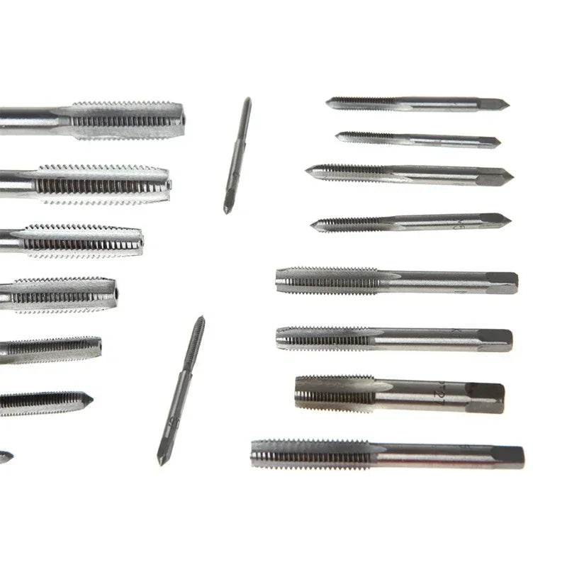 Set de 40 pièces tarauds et filières — tarauds à main, outil de taraudage manuel, clé pour filetage de vis, jeu de filières avec coffret de rangement