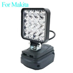 Lampe LED pour DeWalt, Milwaukee, Makita, Bosch — Projecteur sur batterie 18V pour travail extérieur, pêche, usage portatif et d'urgence (lampe-outil)