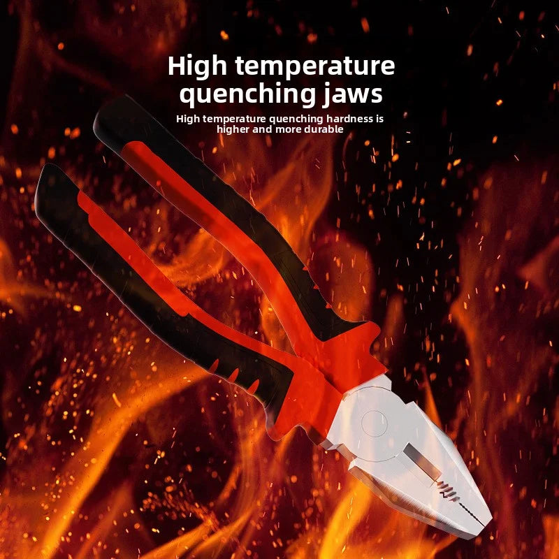 Pinces pour fils électriques à grande ouverture, tranchantes, outil multifonction pour couper, tordre et saisir des fils métalliques — outil industriel robuste