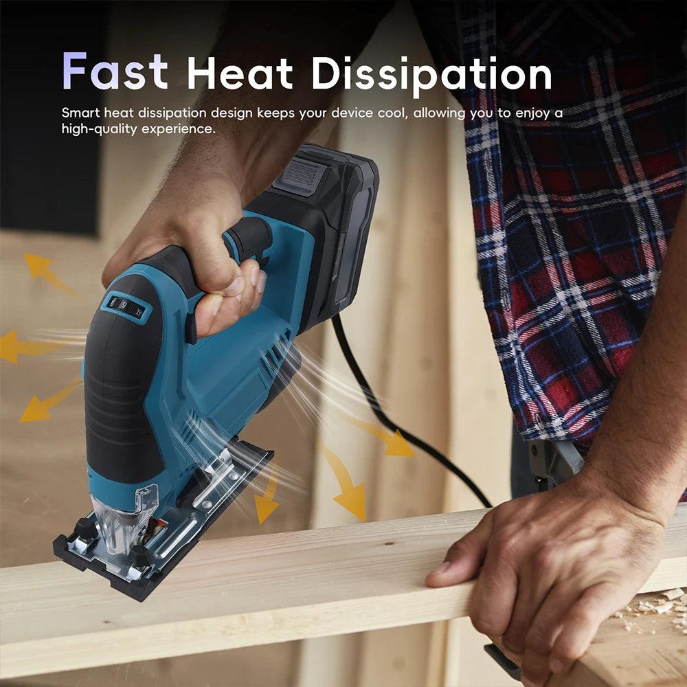 Scie sauteuse sans fil 18V 300W — Coupe bois, métal et plastique (sans batterie)