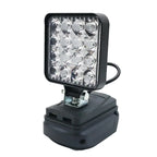 Lampe LED pour DeWalt, Milwaukee, Makita, Bosch — Projecteur sur batterie 18V pour travail extérieur, pêche, usage portatif et d'urgence (lampe-outil)