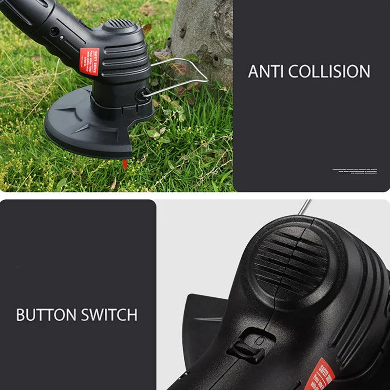 Tondeuse à gazon électrique sans fil, outil de jardin portable, rechargeable par USB, désherbeur rétractable, désherbeur électrique rechargeable par USB