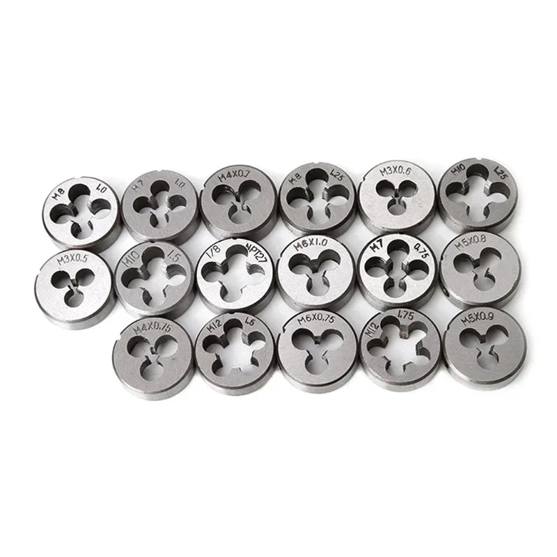 Set de 40 pièces tarauds et filières — tarauds à main, outil de taraudage manuel, clé pour filetage de vis, jeu de filières avec coffret de rangement