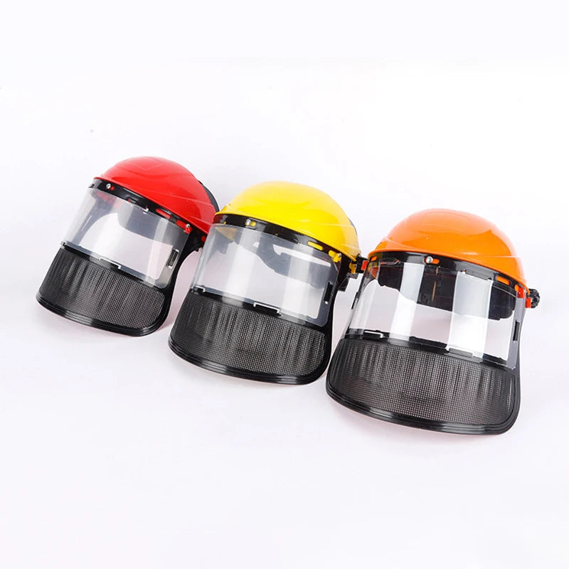Casque de protection visière grillagée — Débroussailleuse, tronçonneuse et travaux forestiers