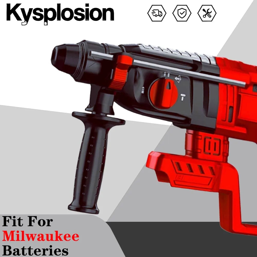 Compatible avec batterie Milwaukee 18 V — perceuse à percussion électrique sans balais, rotative, multifonctionnelle, haute puissance, outils électriques sans fil rechargeables