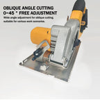 Scie circulaire électrique 5,5" sans balais à rotor externe, sans fil, haute puissance — compatible avec batterie DEWALT 18 V