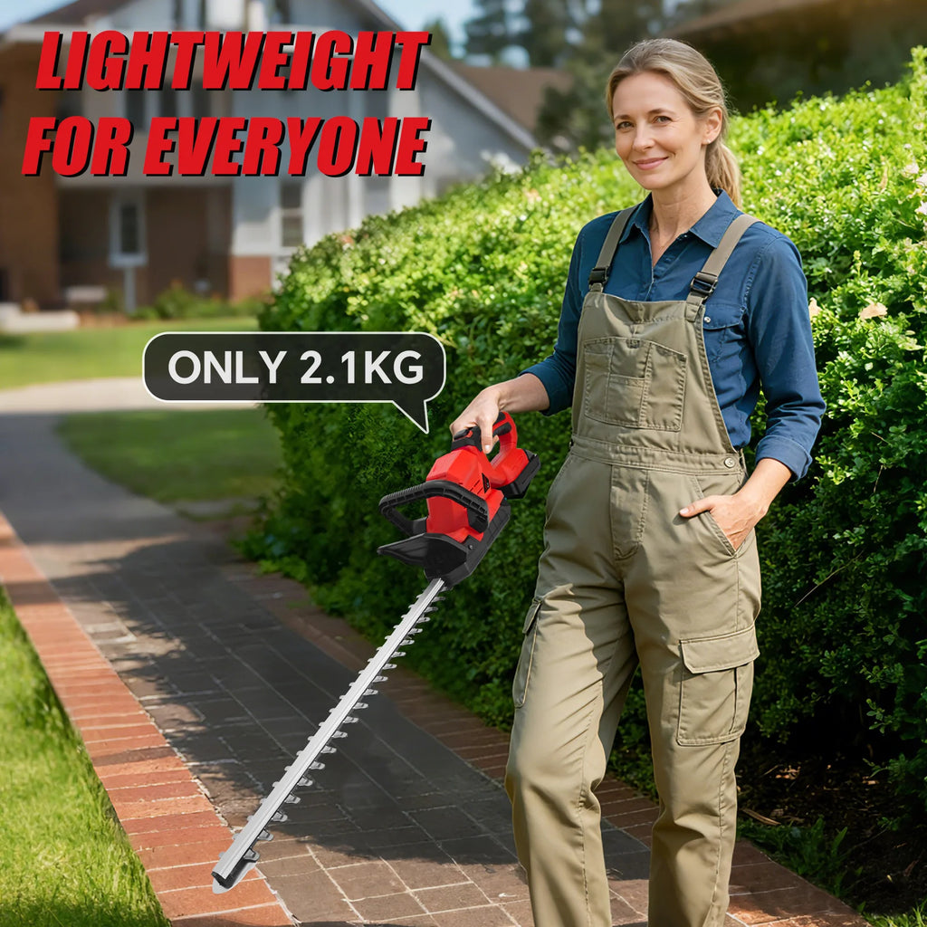 Taille-haies électrique sans balais 3000 tr/min, sans fil et portable, coupe-buissons, tondeuse à gazon, outils de jardin et de cour — compatible avec batterie Milwaukee 18 V