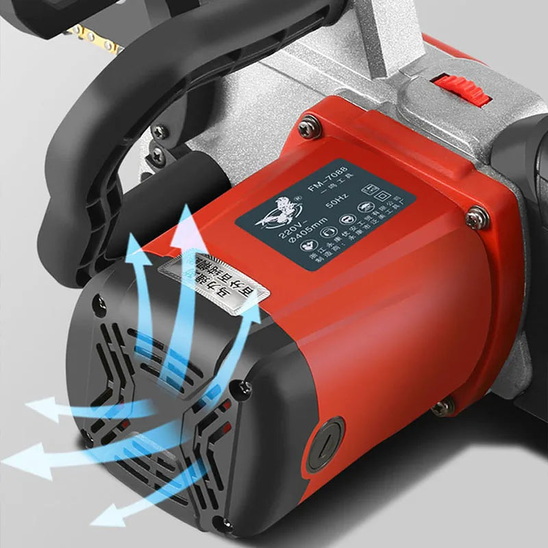 Tronçonneuse filaire haute puissance 12/16 pouces 220 V, portative, moteur sans balais, pour l'abattage et la coupe du bois, usage domestique