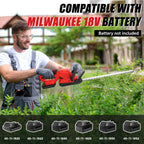 Taille-haies électrique sans balais 3000 tr/min, sans fil et portable, coupe-buissons, tondeuse à gazon, outils de jardin et de cour — compatible avec batterie Milwaukee 18 V