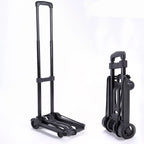 Foldable 4-Wheel Hand Truck Portable Cart Black