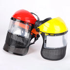 Casque de protection visière grillagée — Débroussailleuse, tronçonneuse et travaux forestiers
