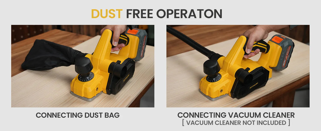 Rabot sans fil portatif compatible avec les batteries DeWalt 18V/20V, rabot électrique à moteur brushless pour la coupe du bois (outil seul)
