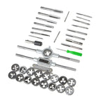 Set de 40 pièces tarauds et filières — tarauds à main, outil de taraudage manuel, clé pour filetage de vis, jeu de filières avec coffret de rangement