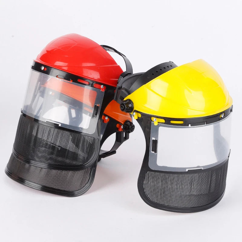 Casque de protection visière grillagée — Débroussailleuse, tronçonneuse et travaux forestiers