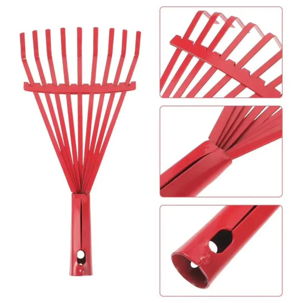 Râteau en acier à haute teneur en carbone, râteau à feuilles, râteau pour feuilles mortes, râteau métallique pour jardin, pelouse et cour, matériel agricole et outils