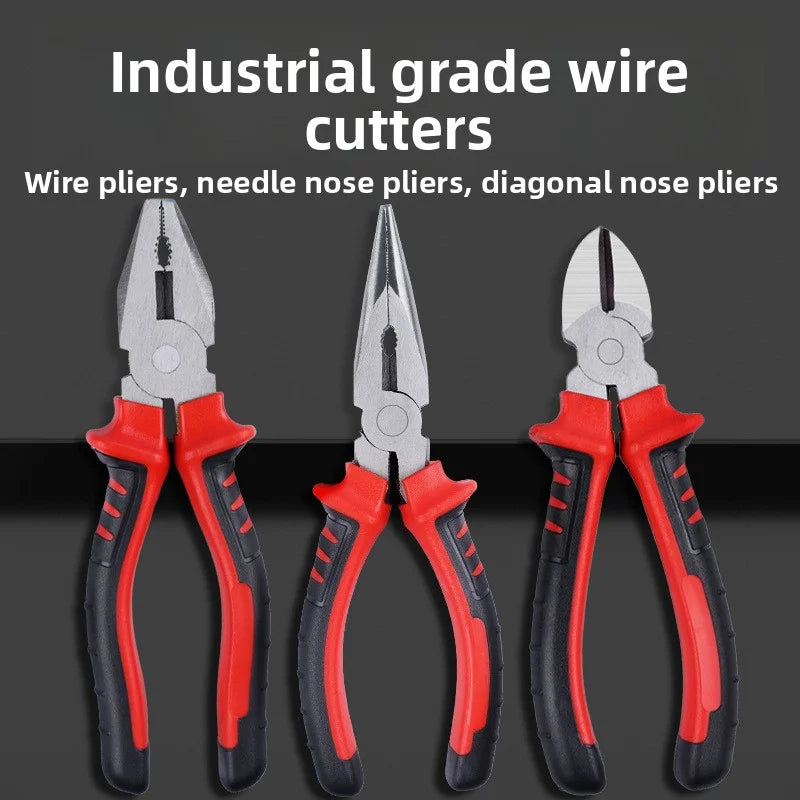 Pinces pour fils électriques à grande ouverture, tranchantes, outil multifonction pour couper, tordre et saisir des fils métalliques — outil industriel robuste
