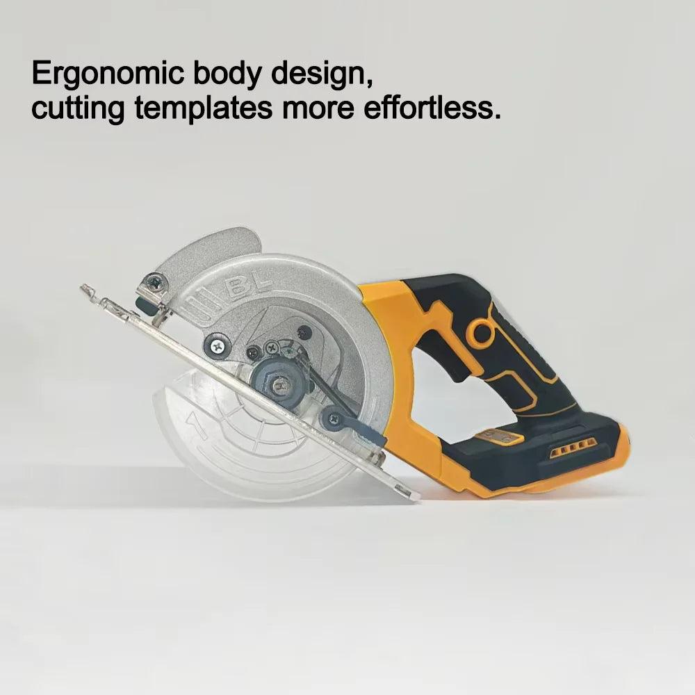Scie circulaire électrique 5,5" sans balais à rotor externe, sans fil, haute puissance — compatible avec batterie DEWALT 18 V