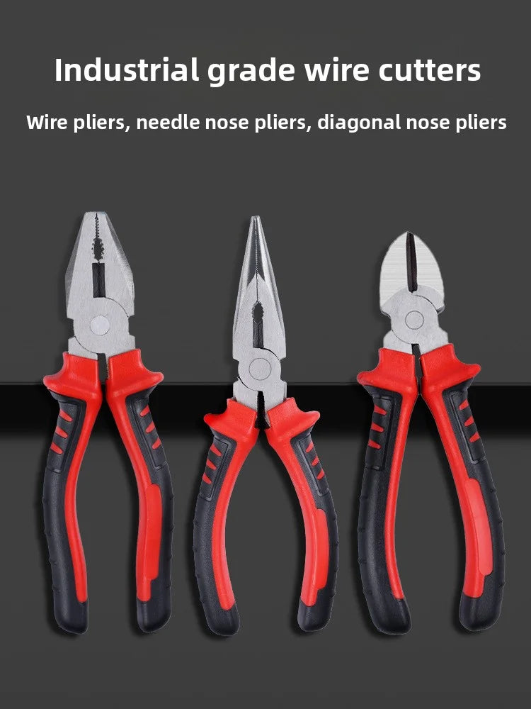 Pinces pour fils électriques à grande ouverture, tranchantes, outil multifonction pour couper, tordre et saisir des fils métalliques — outil industriel robuste