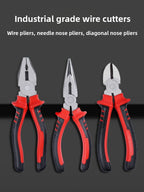 Pinces pour fils électriques à grande ouverture, tranchantes, outil multifonction pour couper, tordre et saisir des fils métalliques — outil industriel robuste