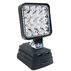 Lampe LED pour DeWalt, Milwaukee, Makita, Bosch — Projecteur sur batterie 18V pour travail extérieur, pêche, usage portatif et d'urgence (lampe-outil)