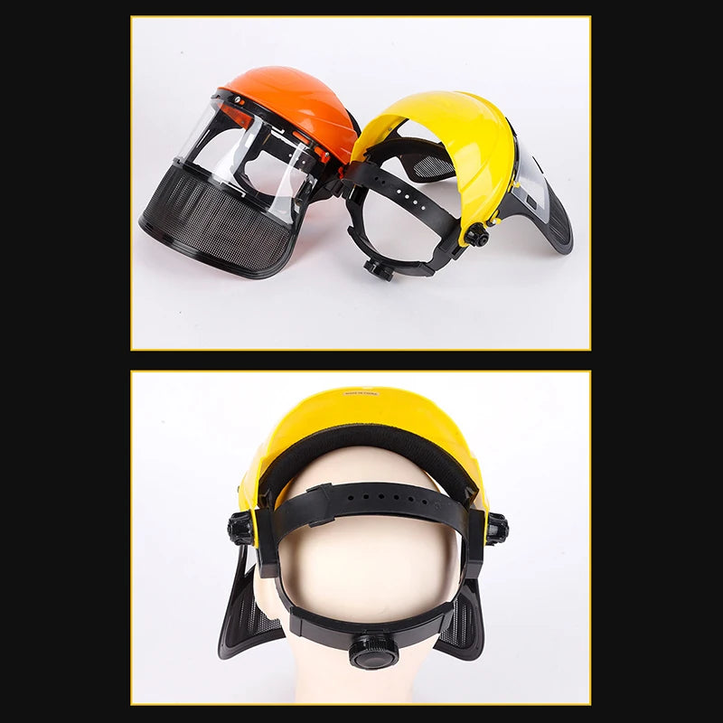 Casque de protection visière grillagée — Débroussailleuse, tronçonneuse et travaux forestiers