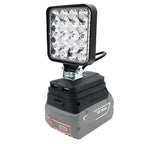 Lampe LED pour DeWalt, Milwaukee, Makita, Bosch — Projecteur sur batterie 18V pour travail extérieur, pêche, usage portatif et d'urgence (lampe-outil)
