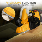 Rabot sans fil portatif compatible avec les batteries DeWalt 18V/20V, rabot électrique à moteur brushless pour la coupe du bois (outil seul)