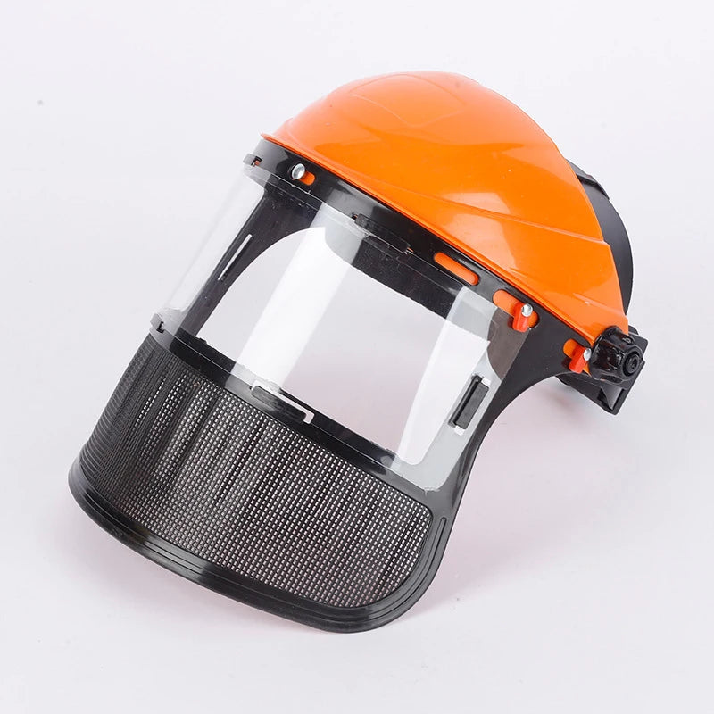 Casque de protection visière grillagée — Débroussailleuse, tronçonneuse et travaux forestiers