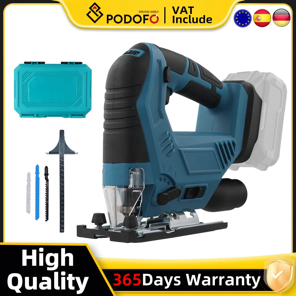 Scie sauteuse sans fil 18V 300W — Coupe bois, métal et plastique (sans batterie)