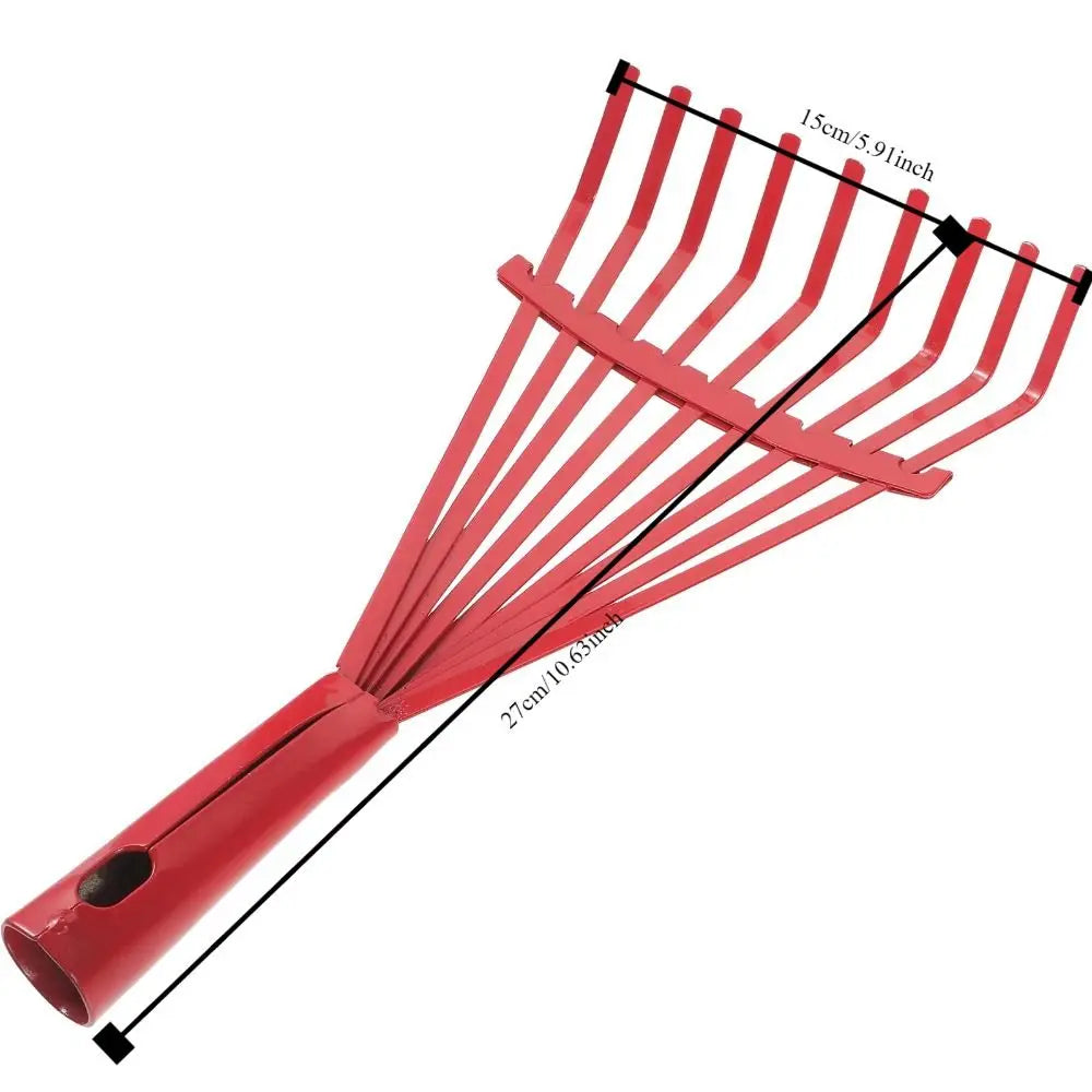 Râteau en acier à haute teneur en carbone, râteau à feuilles, râteau pour feuilles mortes, râteau métallique pour jardin, pelouse et cour, matériel agricole et outils