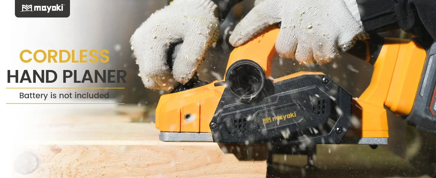 Rabot sans fil portatif compatible avec les batteries DeWalt 18V/20V, rabot électrique à moteur brushless pour la coupe du bois (outil seul)